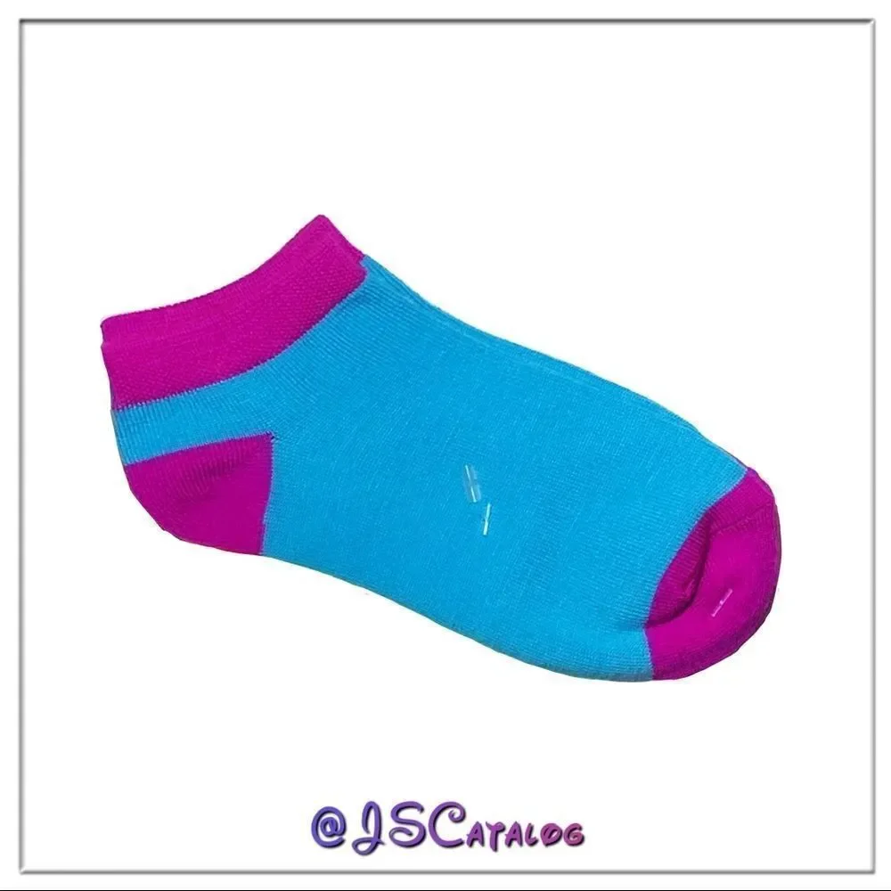 NEW 6 Pairs Kids Bright Colors No-Show Socks